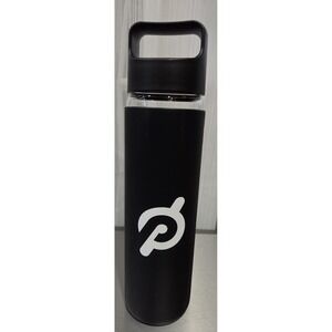 PELOTON 20oz Glass Water Bottle Silicone Grip Screw Top Black BPA‎ Free